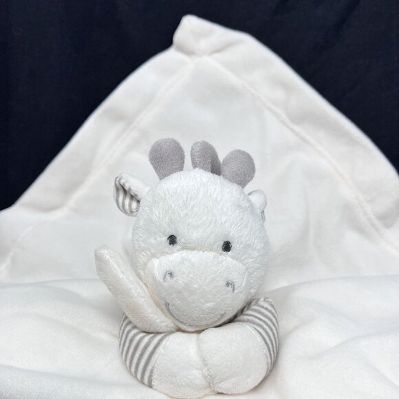 Carters Giraffe Cow Mommy Loves Me Plush Lovey Toy White Gray Security Blanket - Picture 2 of 10